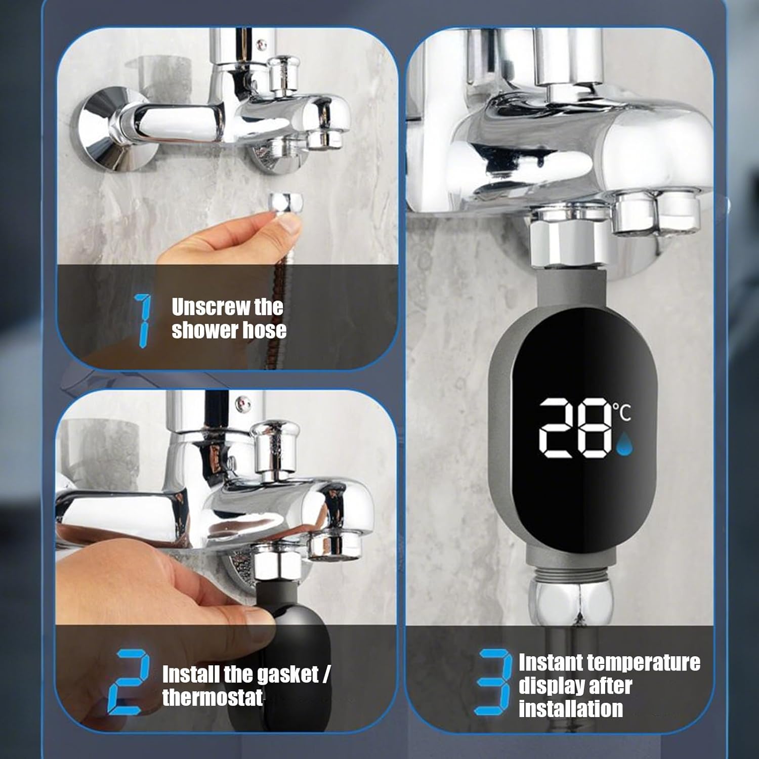 Medidor de temperatura del agua con pantalla LED - additional image 1